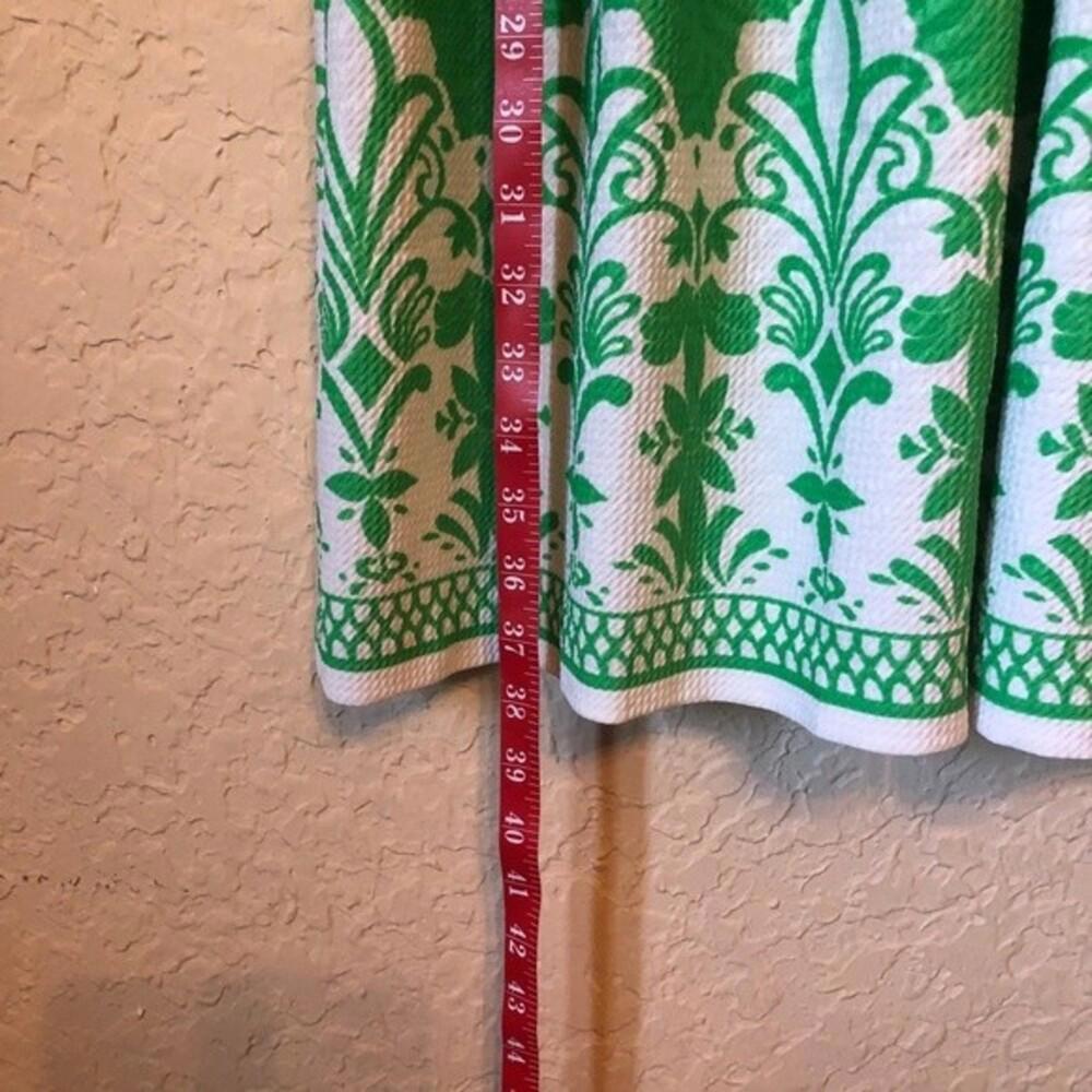 New York & Co Stretch Green Floral Print Sleeveless Chic Summer Dress - Size S - Picture 4 of 7